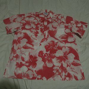 VTG Hawaii I.D. University Hilo Hawaii Shirt Men's XL Red Hawaiian Made in USA
